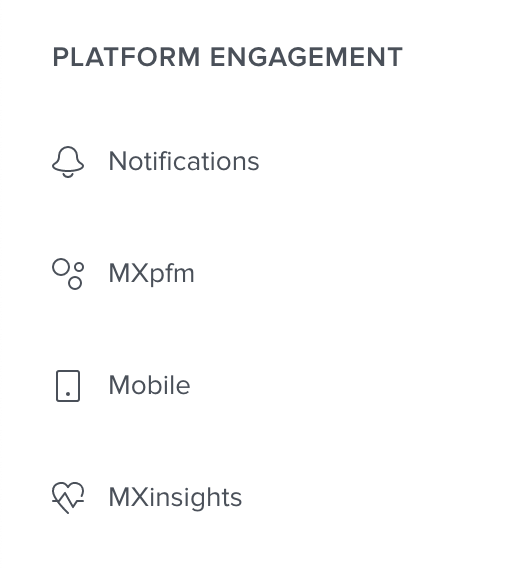  screenshot of the platform engagement options